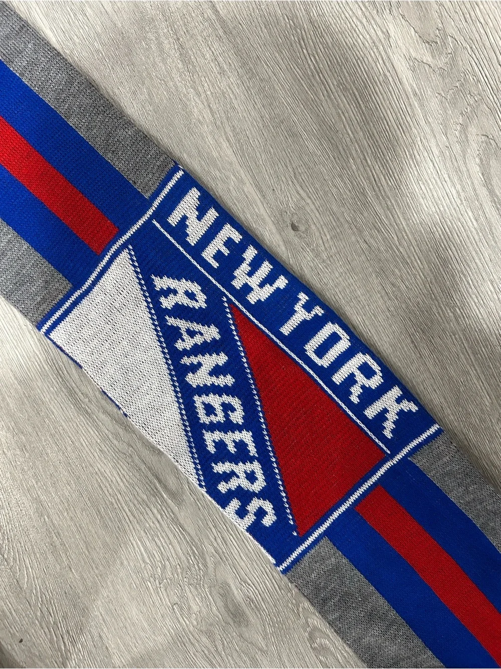 NHL New York Rangers Gray Blue Red Team Scarf
